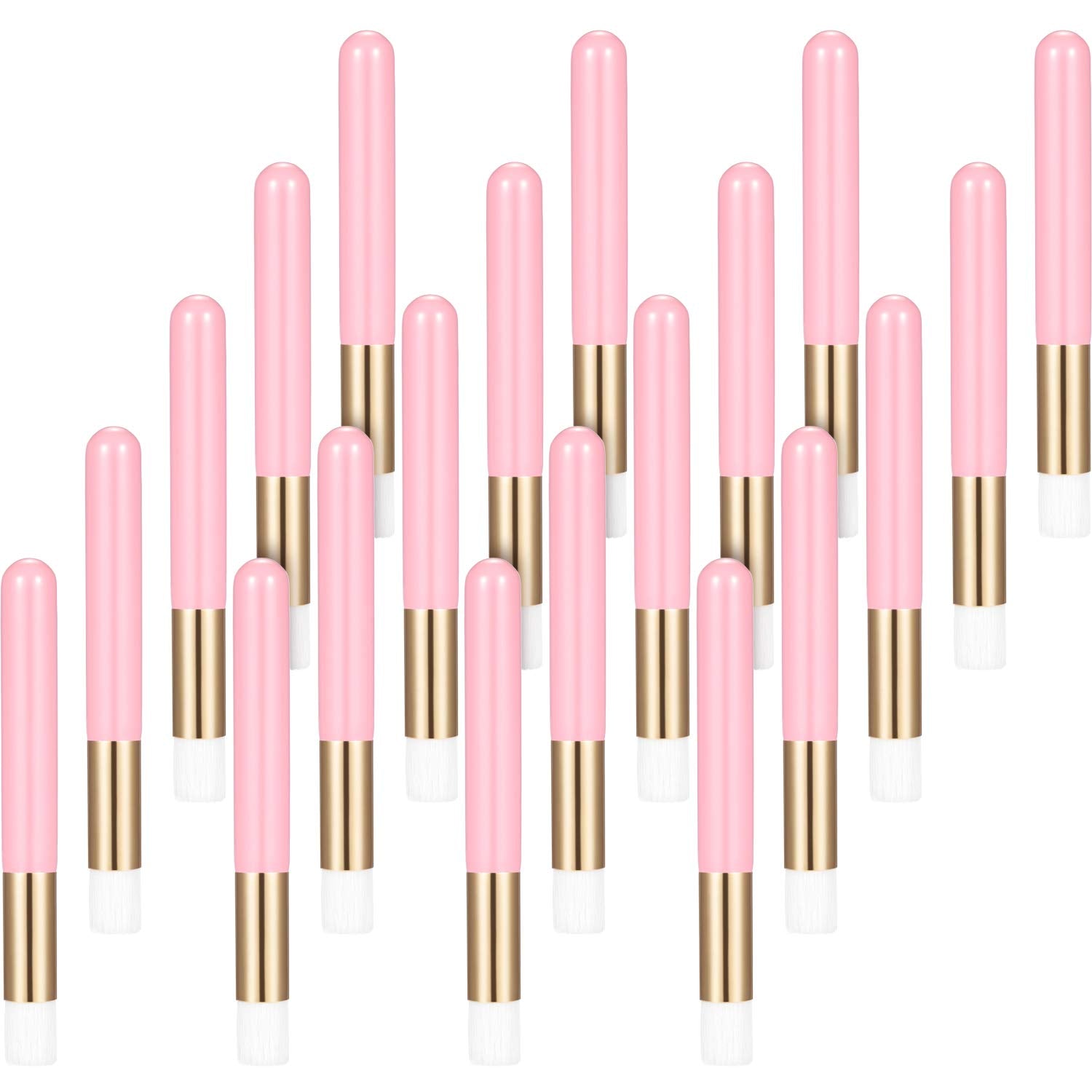 20 Pieces Lash Shampoo Brushes, Peel off Blackhead Brush Remover Tool, Nose Pore Deep Cleaning Brush, Facial Cleansing Brushes, Eyelash Extensions Blackhead Brush Washing Brush Lash Cleanser (Pink)