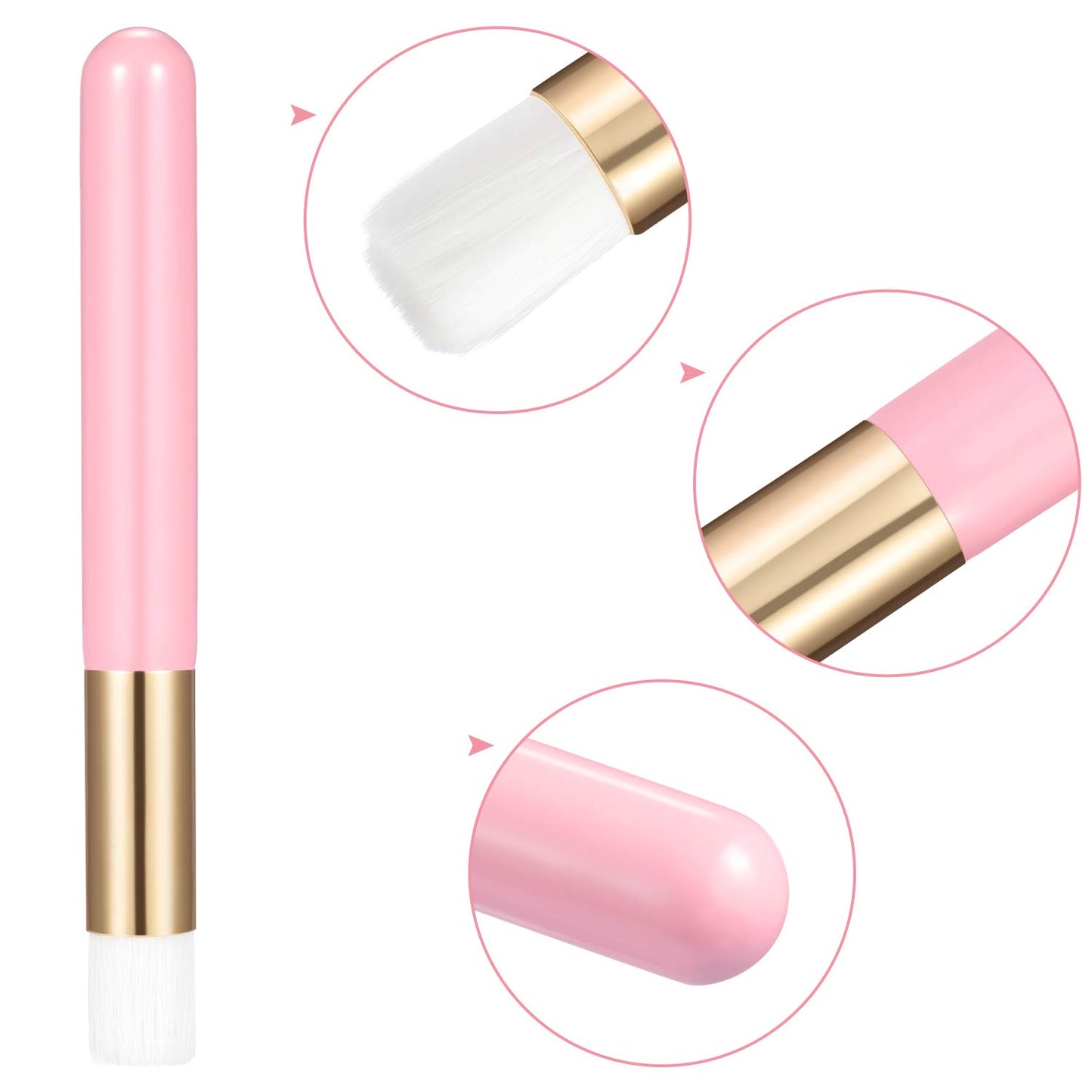 20 Pieces Lash Shampoo Brushes, Peel off Blackhead Brush Remover Tool, Nose Pore Deep Cleaning Brush, Facial Cleansing Brushes, Eyelash Extensions Blackhead Brush Washing Brush Lash Cleanser (Pink)